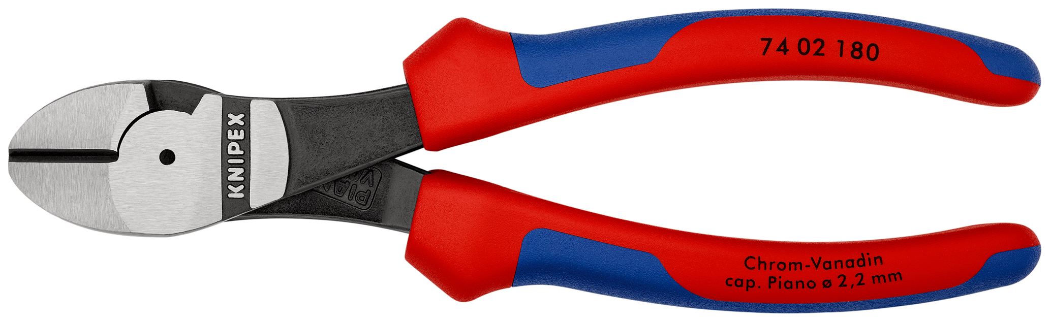 Pince coupante acier Ø 3,8 mm forte démultiplication KNIPEX - 74 02 180