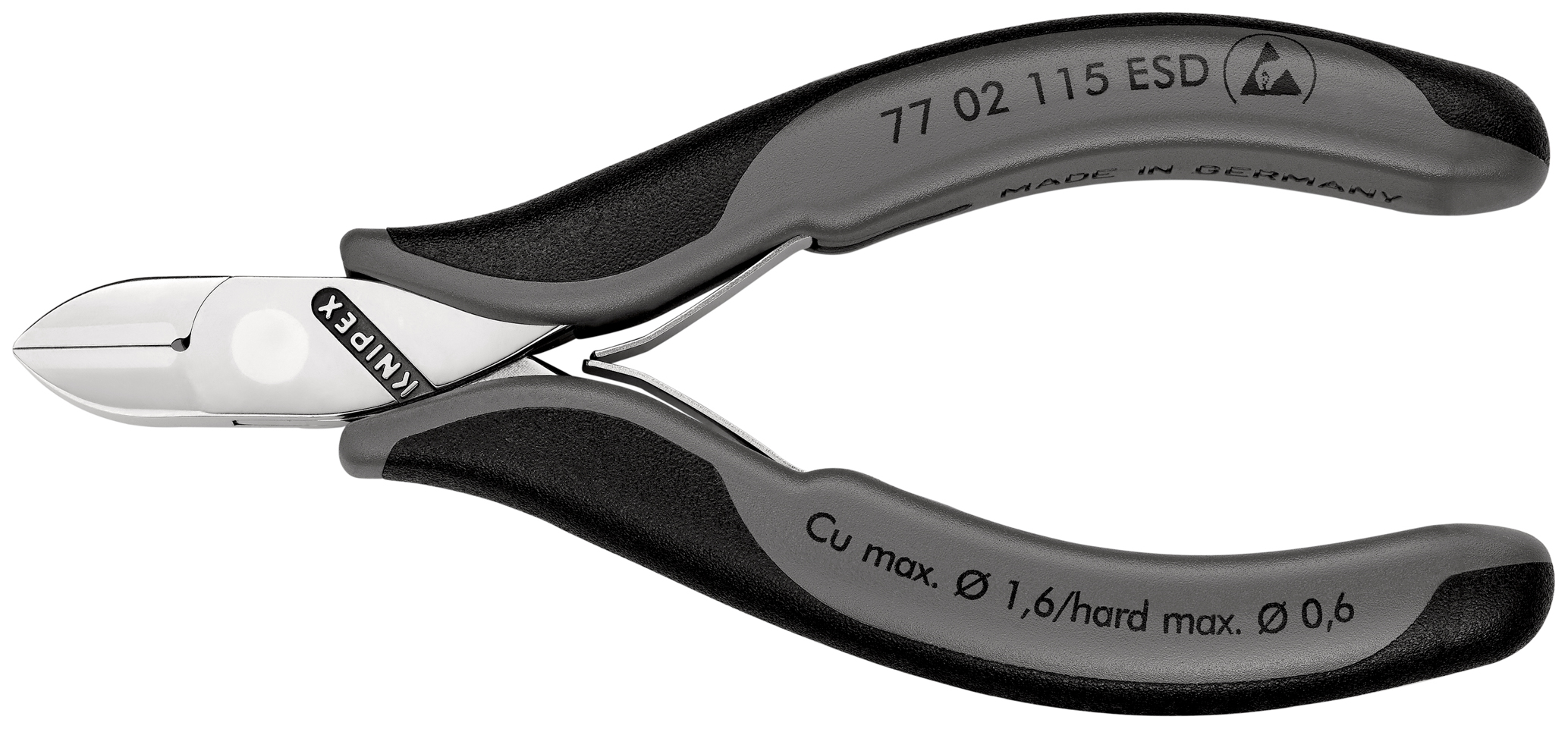 Pince coupante cote electro 115mm esd KNIPEX - 77 02 115 ESD