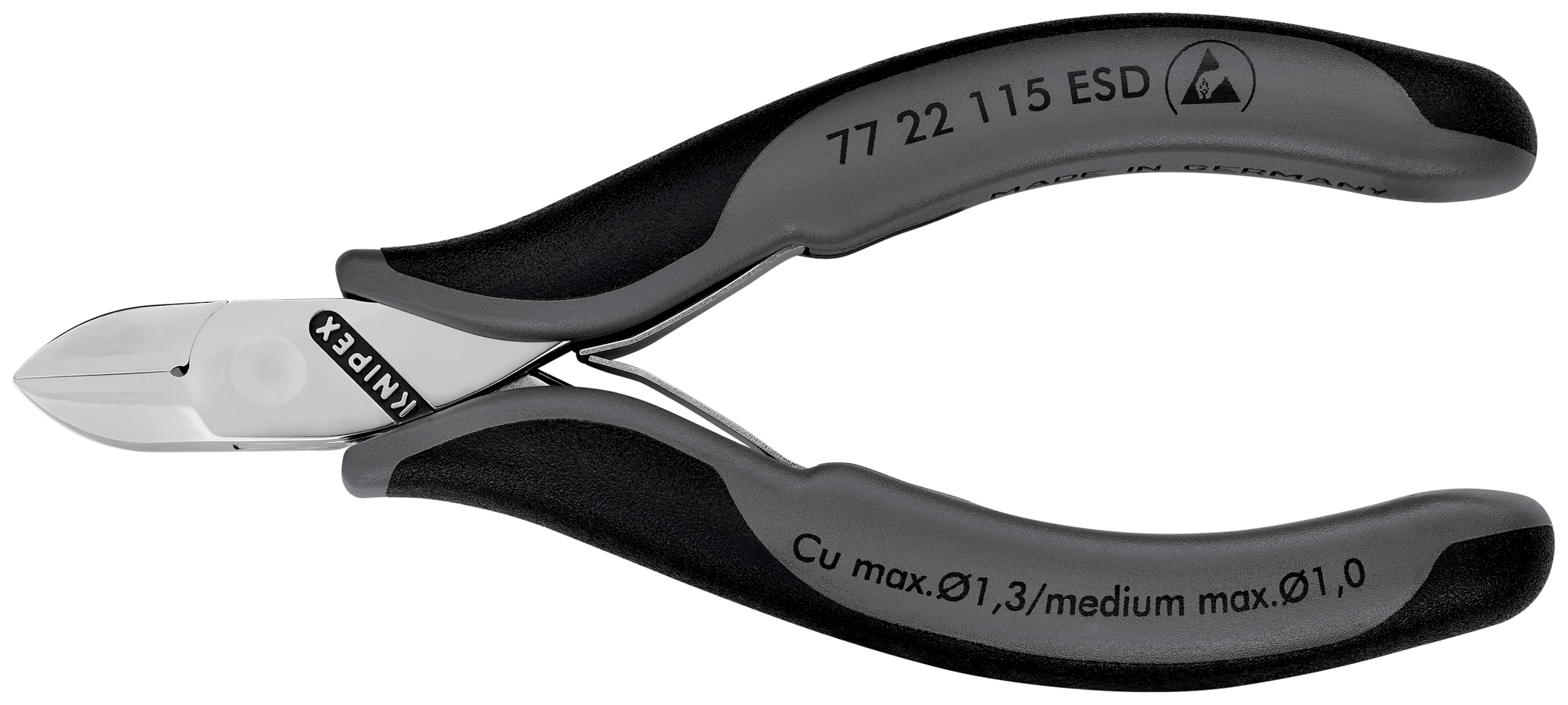 Pince coupante cote electro 115mm esd KNIPEX - 77 22 115 ESD