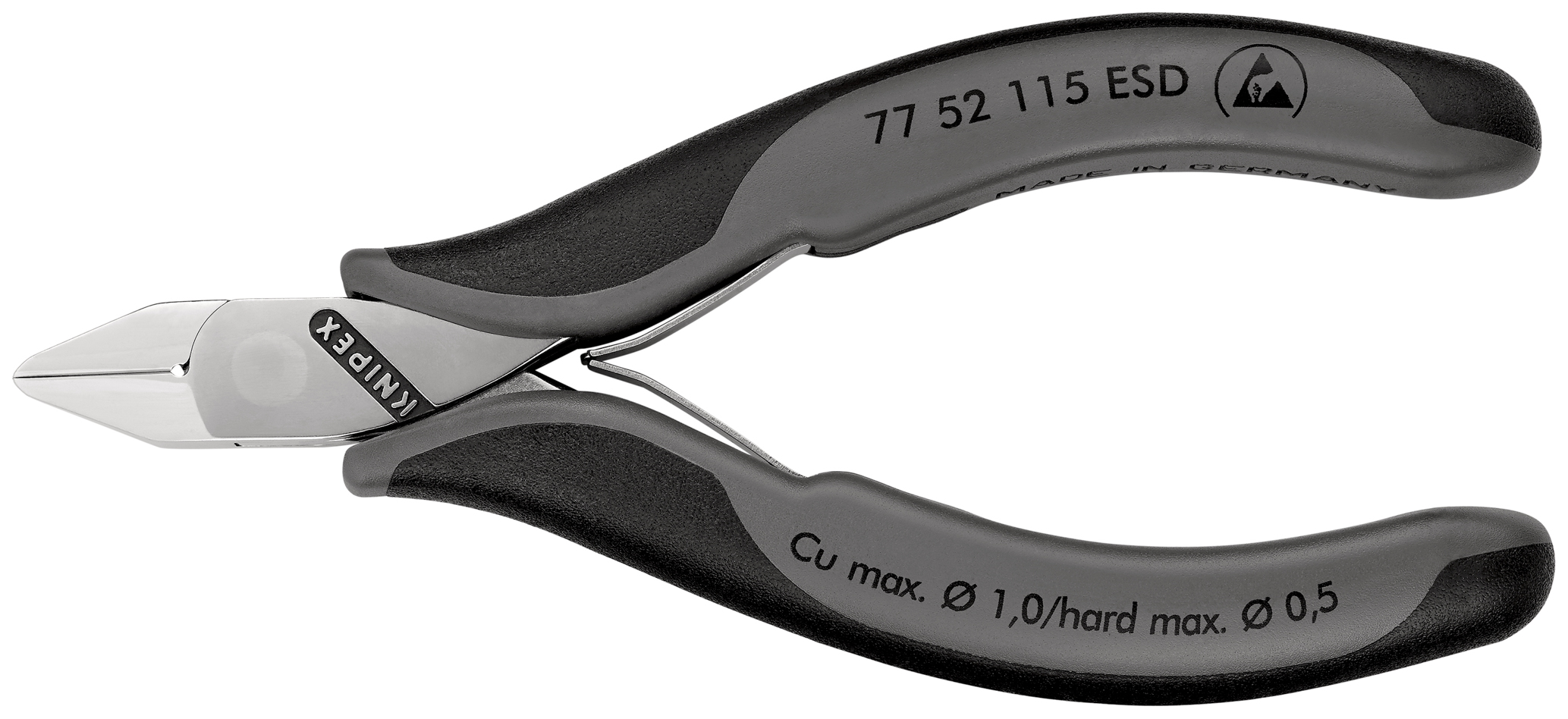 Pince coupante cote electro 115mm esd KNIPEX - 77 52 115 ESD