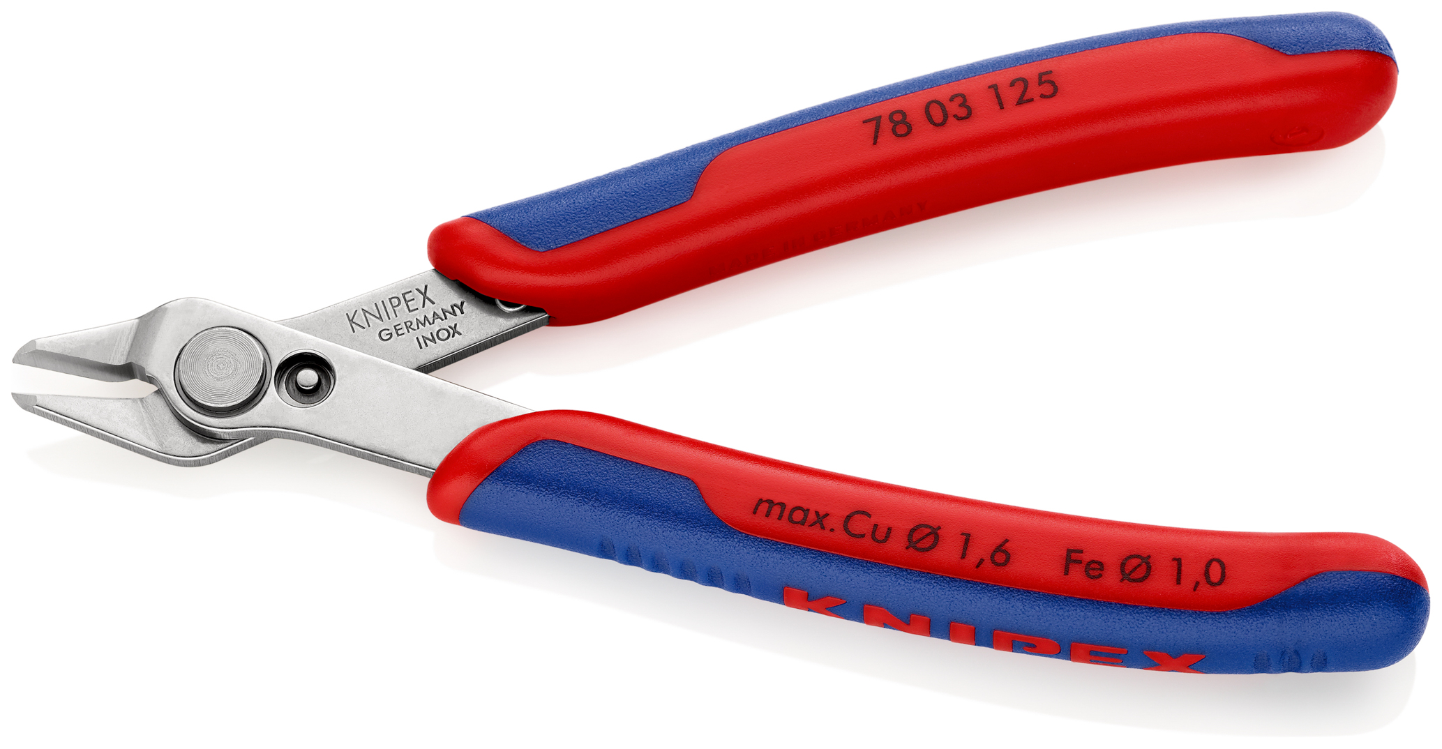 Pince coupante Electronic Super Knips® - 125mm - sur carte, sous blister - KNIPEX - 78 03 125 SB