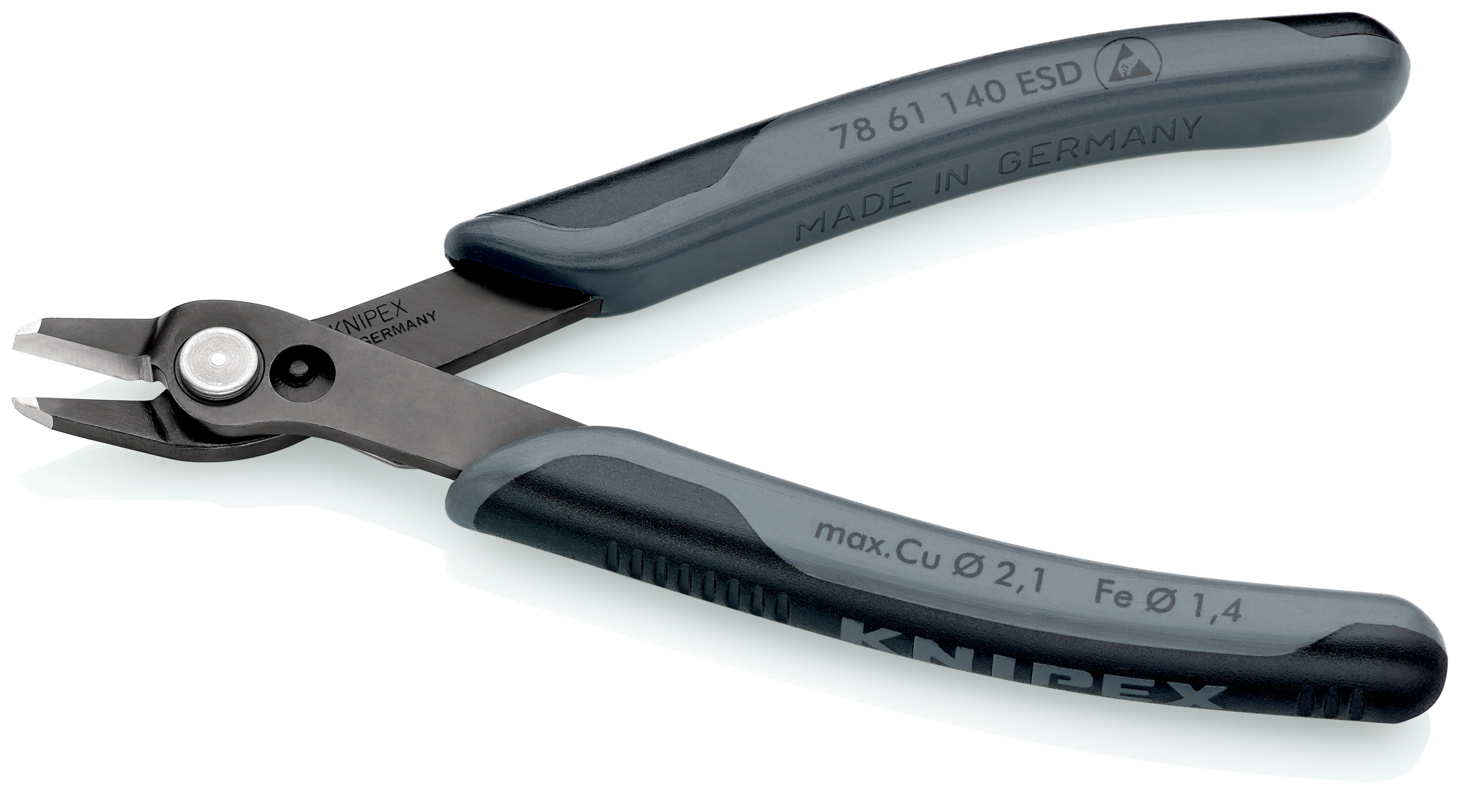Pince coupante Super Knips® XL ESDSB - 140 mm, sur carte, sous blister - KNIPEX - 78 61 140 ESDSB
