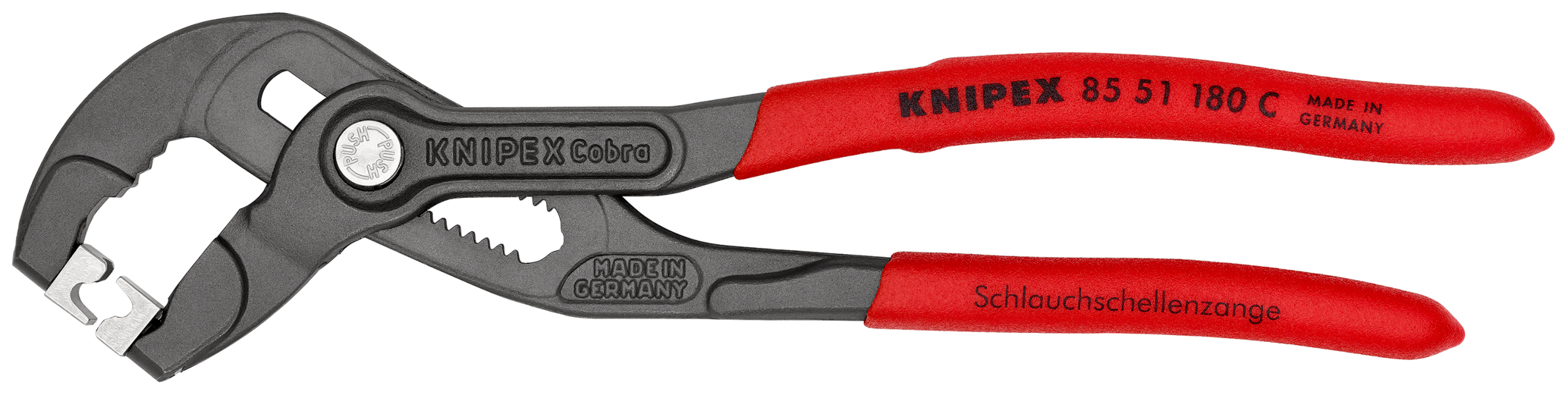 Pince a colliers click 180mm sur carte - KNIPEX - 85 51 180 C SB