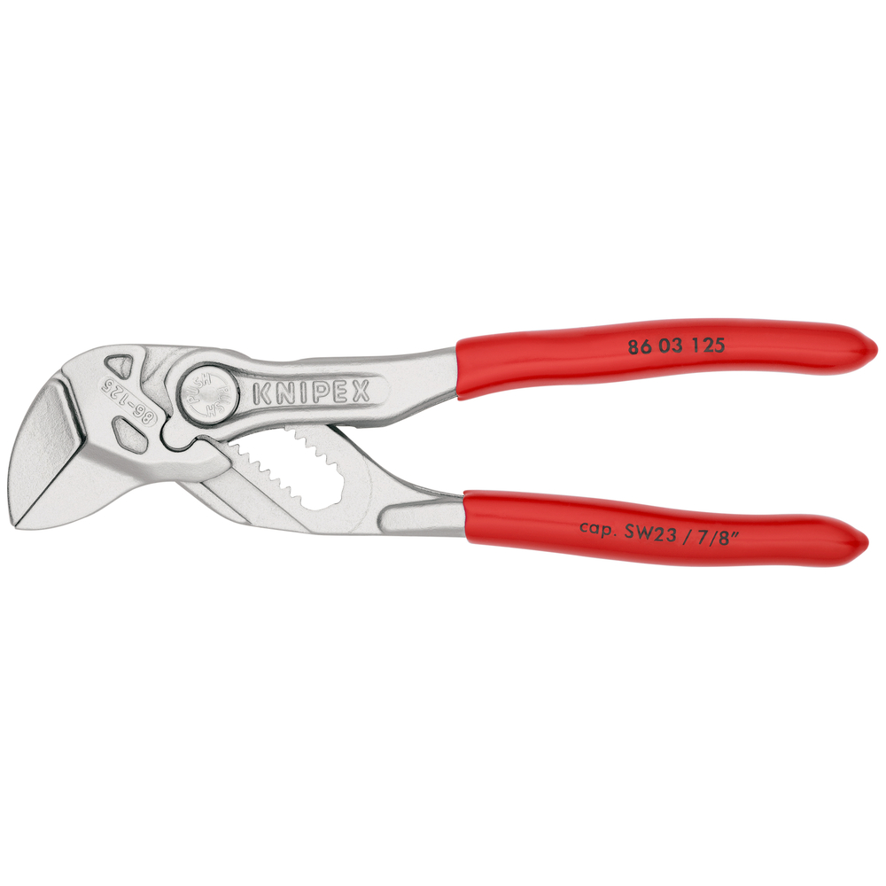 Pince cle 125mm chrome gaine pvc KNIPEX - 86 03 125