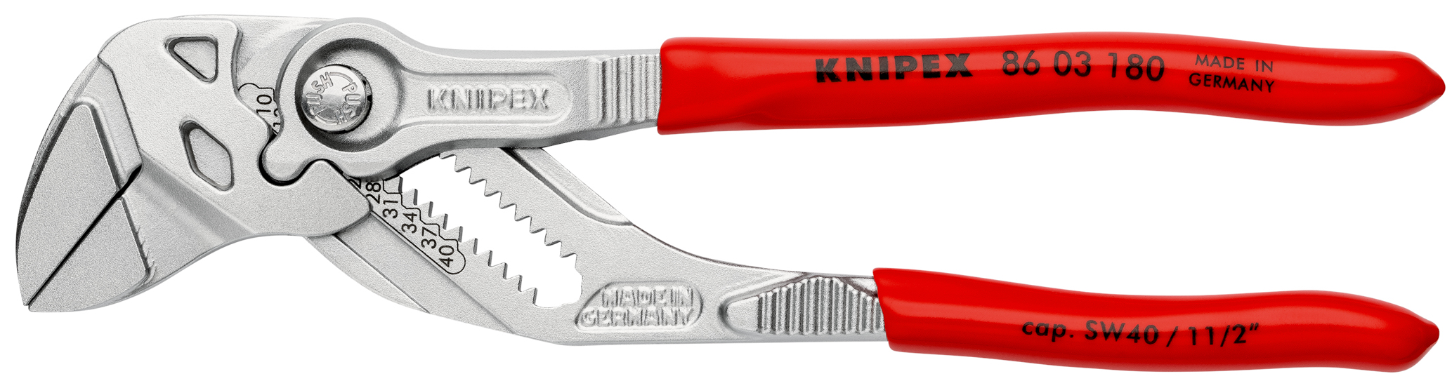 Pince-clé - chromée, 180 mm - KNIPEX - 86 03 180