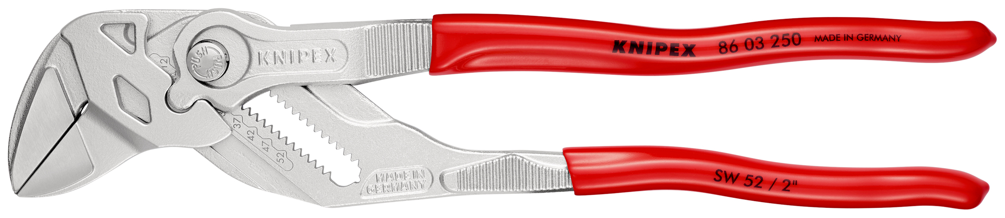 Pince-clé - chromée, 250 mm - KNIPEX - 86 03 250