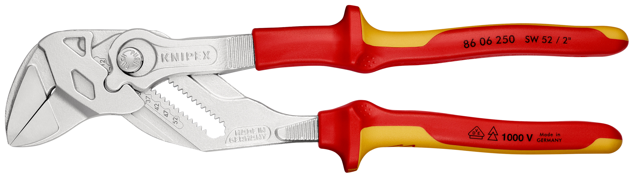 Pince cle 250mm chrome 1000v bimatiere KNIPEX - 86 06 250 SB