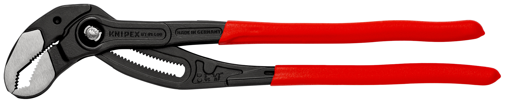 Pince multiprise et clé serre-tubes Cobra® XL - 400mm - sur carte, sous blister - KNIPEX - 87 01 400 SB