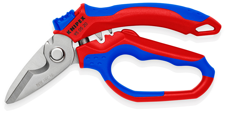 Ciseaux d'électricien - Fonction sertissage d'embouts - Oeillet antichute - KNIPEX - 950520SB
