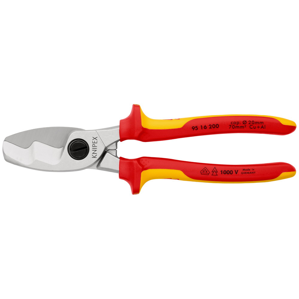 Coupe-cables 200mm ø20mm 70mm² 1000v KNIPEX - 95 16 200 SB