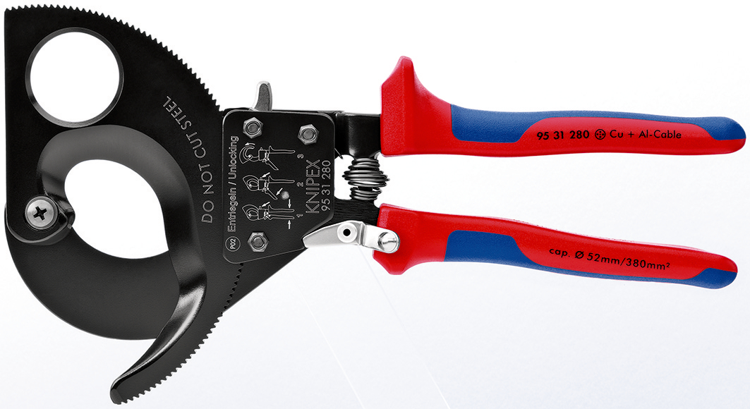 Coupe-cables a cliquet 280mm ø52mm KNIPEX - 95 31 280