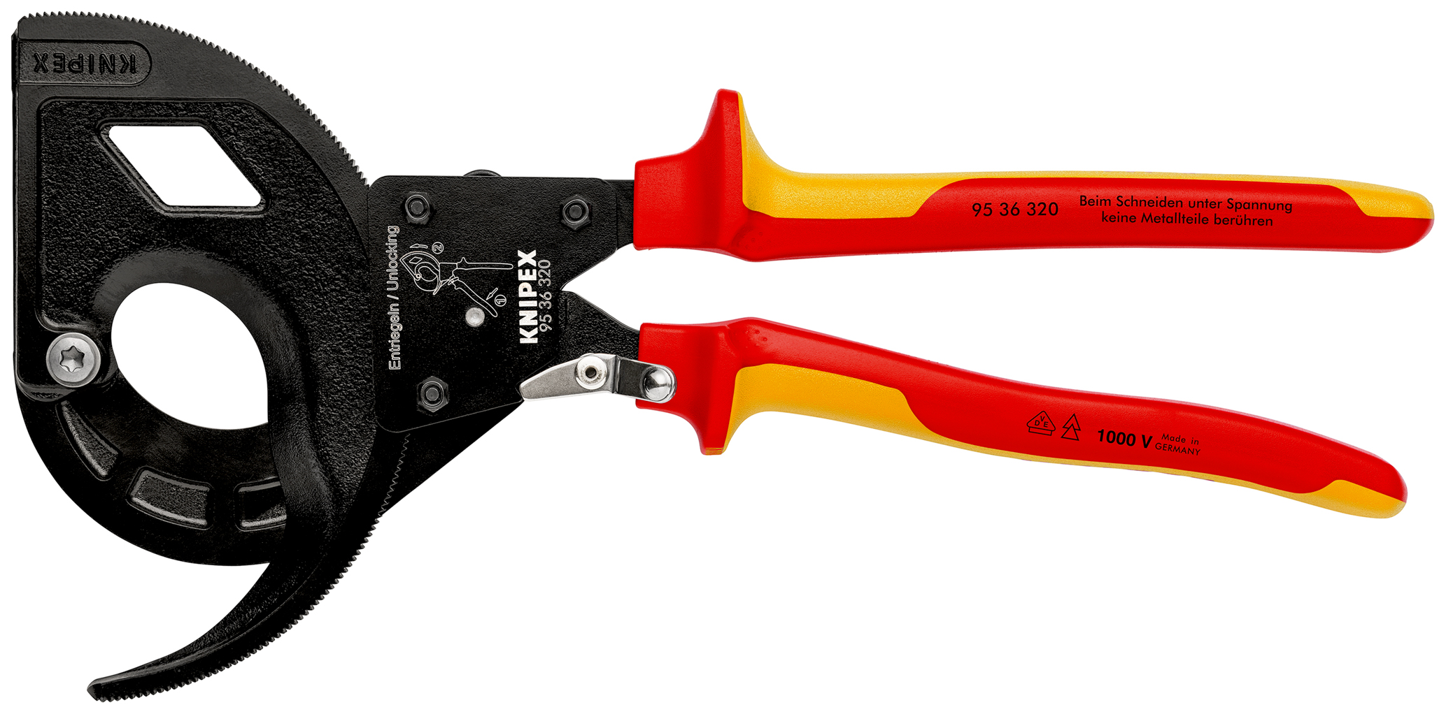 Coupe-cables a cliquet 320mm ø60mm 1000v KNIPEX - 95 36 320