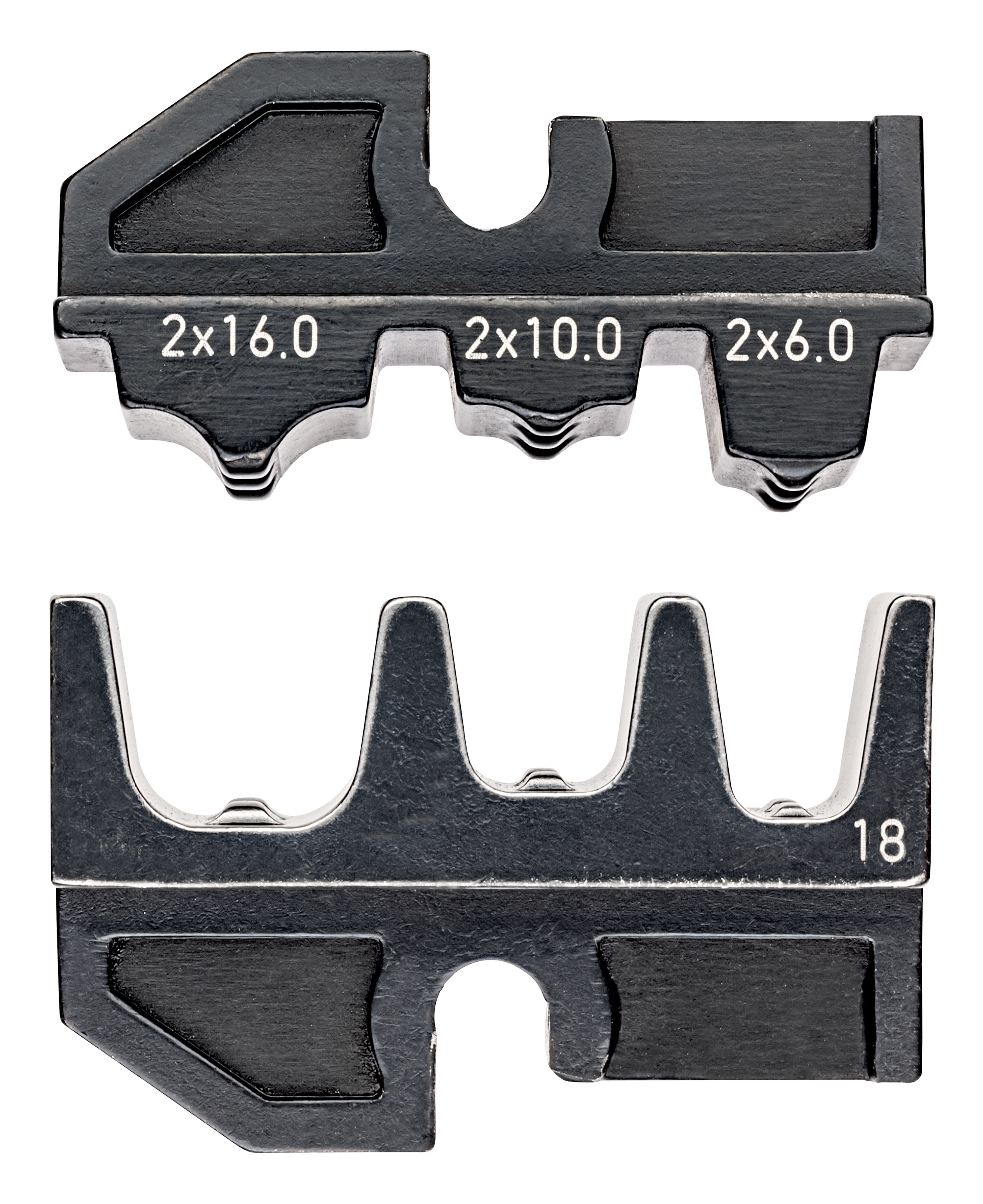 Matrices pour 97 43 200 - Sertissage embouts de câbles jumelés 2x6/2x10/2x16mm² KNIPEX - 974918