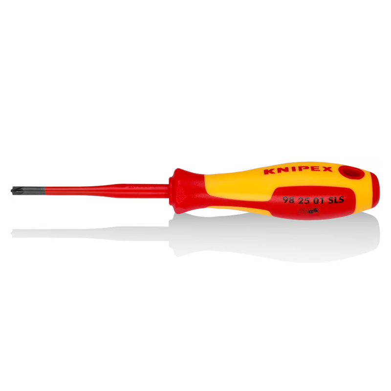 Tournevis (Slim) PlusMinus Pozidriv® - 187 mm, isolé 1000v, SLS - KNIPEX - 98 25 01 SLS