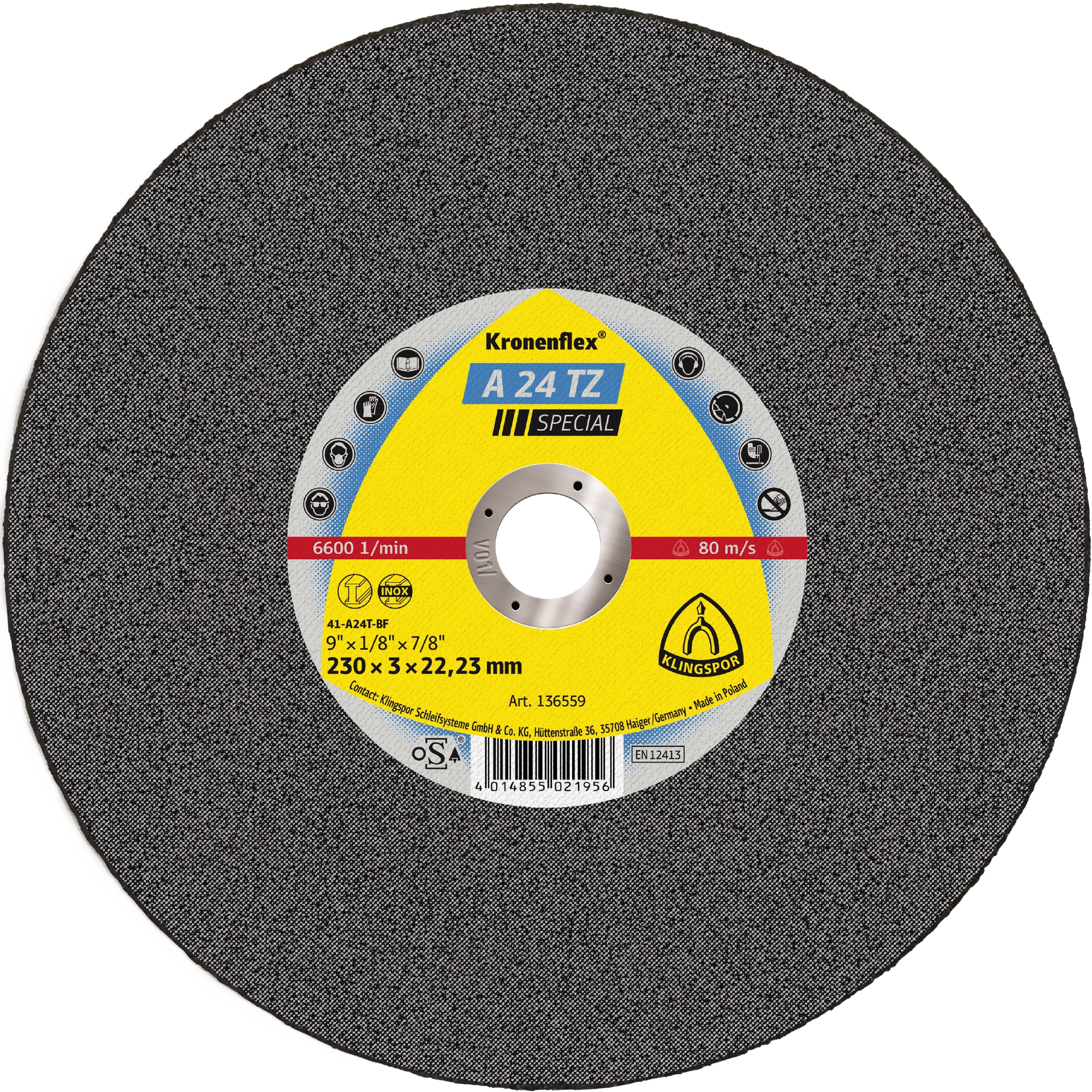 25 Disques à tronçonner KT SPECIAL A24TZ S GEK 115X2,5X22,23 KLINGSPOR - 136554