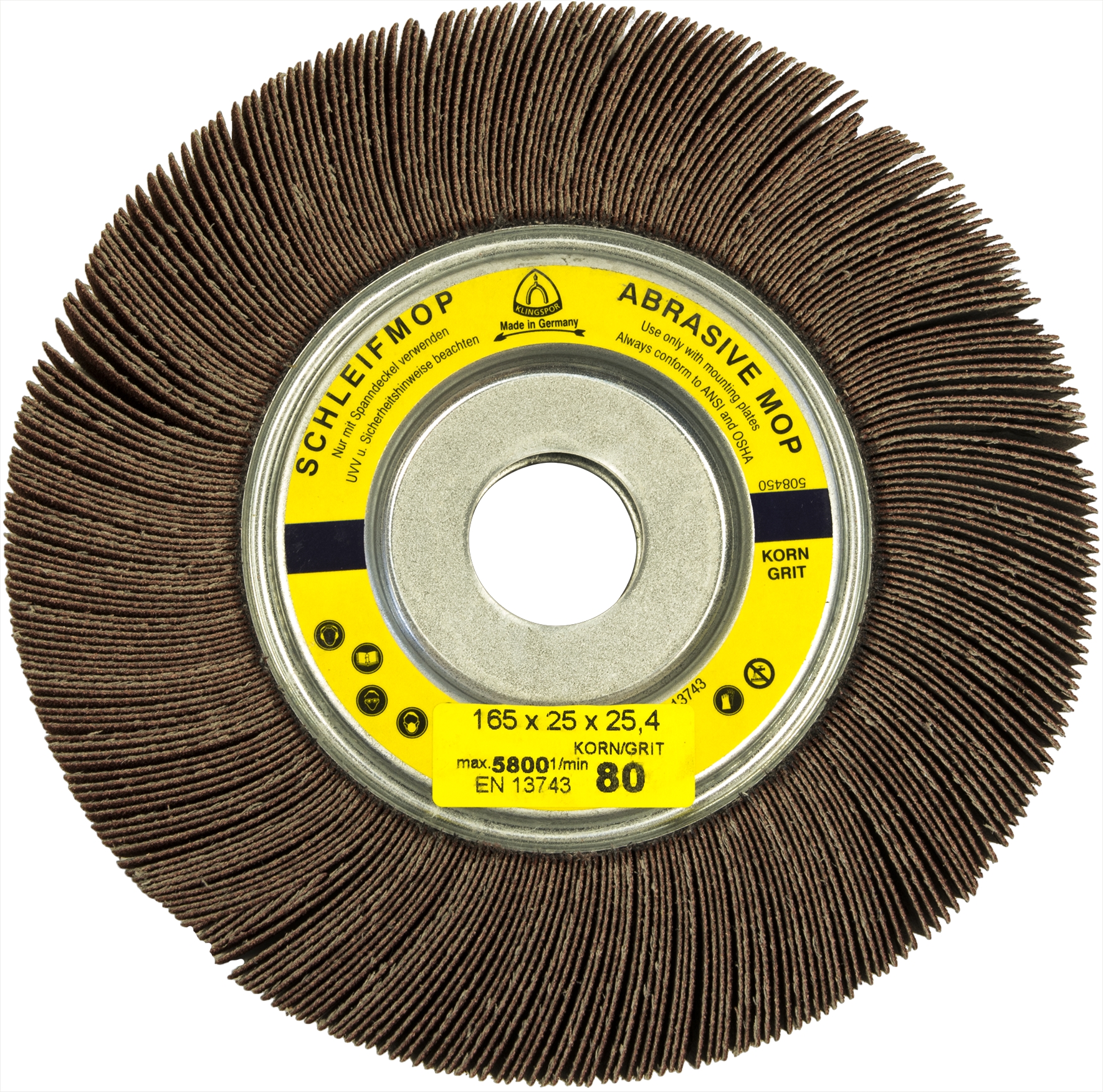 5 Roues à lamelles MR SM611 LS309X 60 S 165X25X25,4 AW KLINGSPOR - 221596