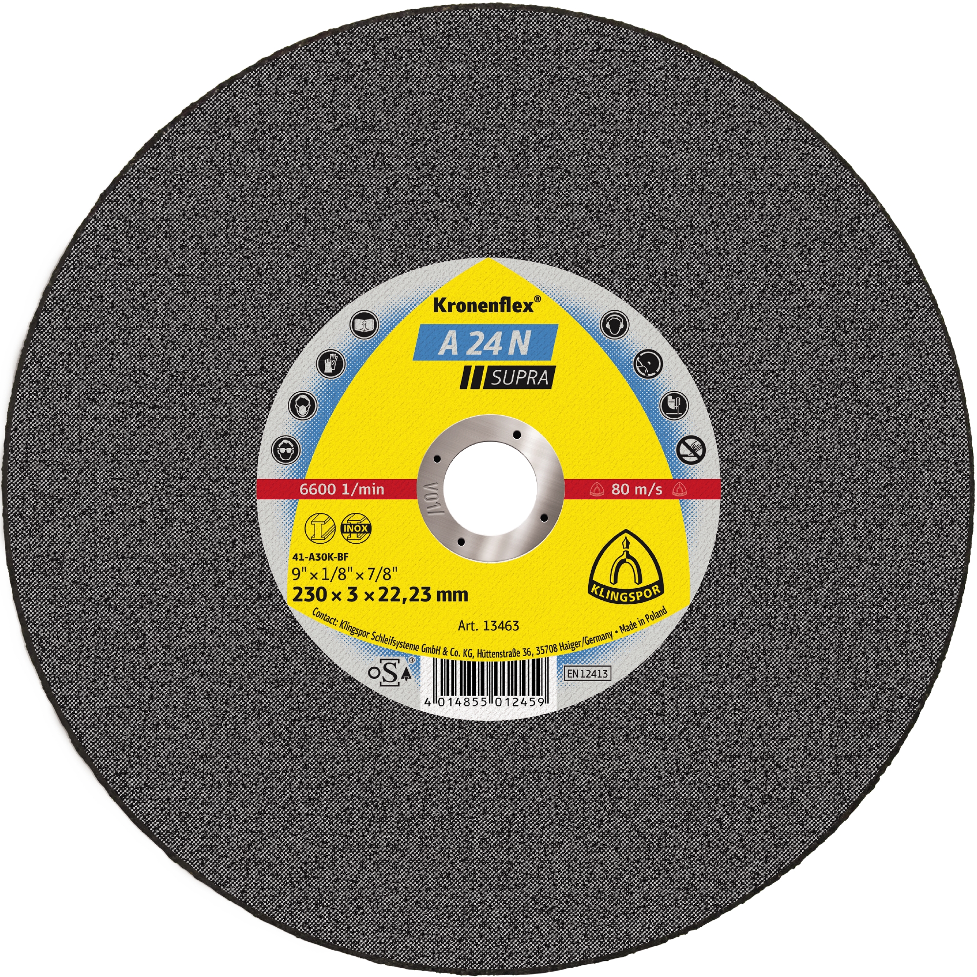 25 Disques à tronçonner KT SUPRA A24N S GEK 150X2,5X22,23 KLINGSPOR - 235377