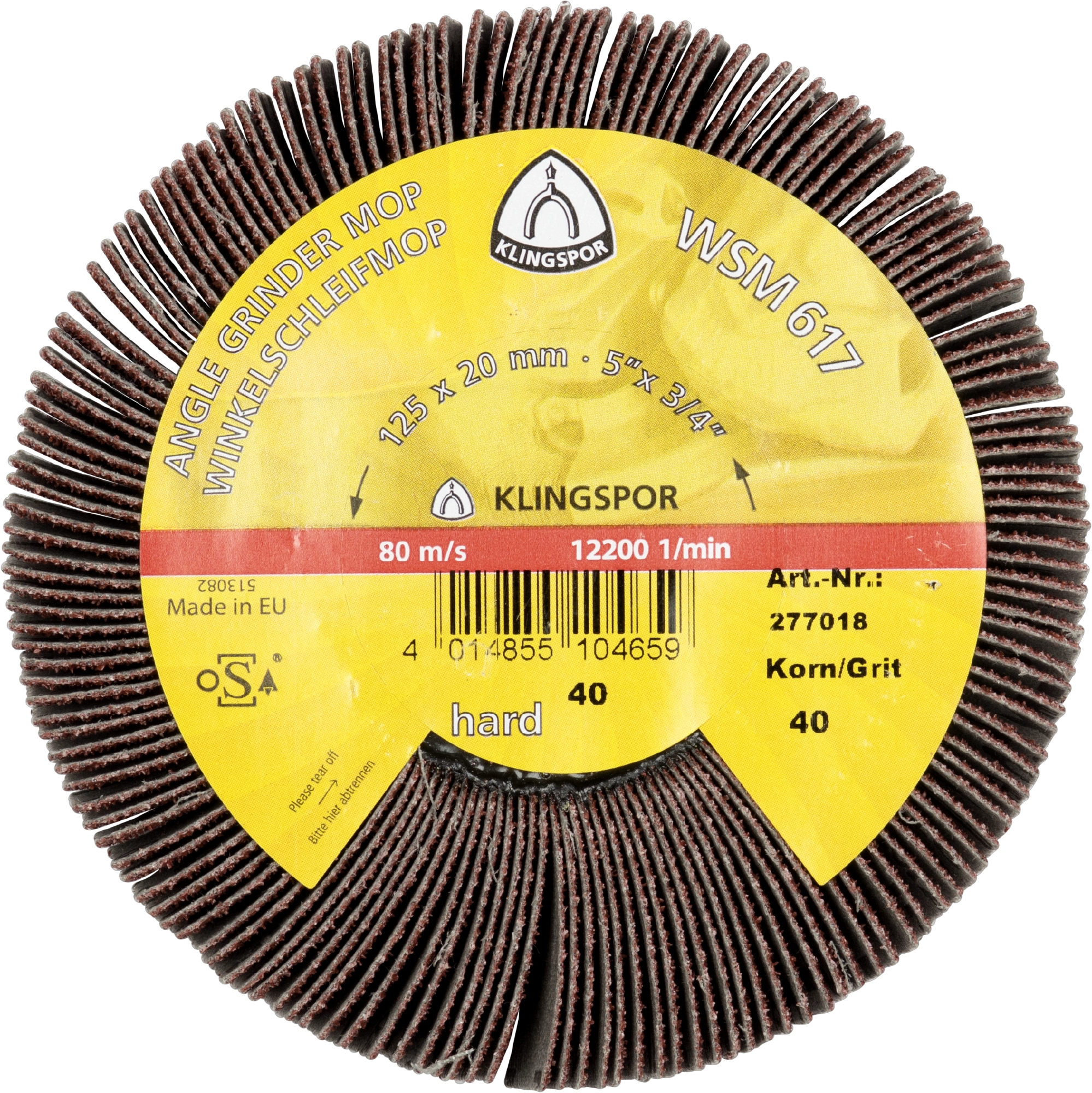 2 Roues à lamelles MR WSM617 CS310XF 40 S 115X20 M14 KLINGSPOR - 277014