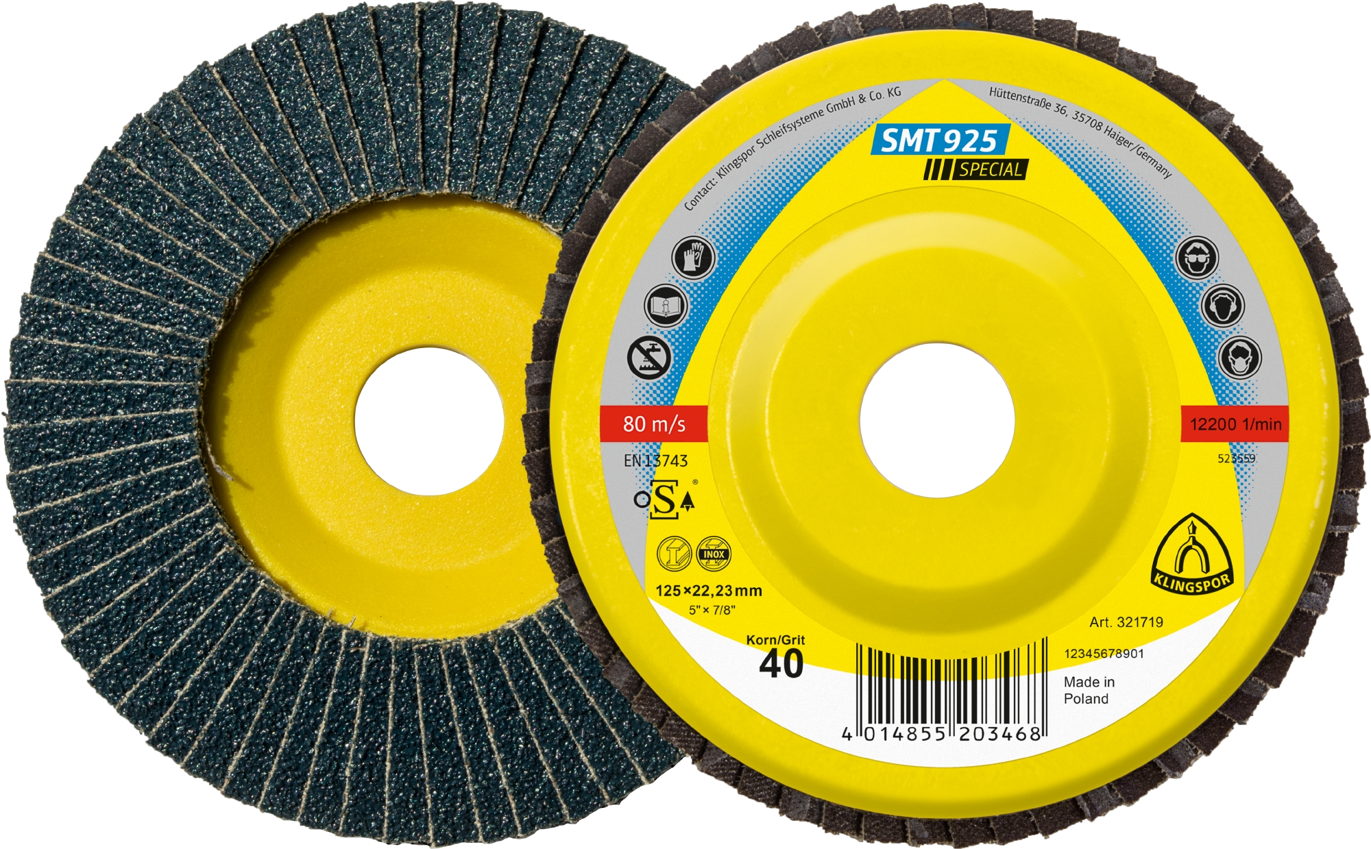 10 Plateaux à lamelles plastique TE SPECIAL SMT925 CS461X 40 N GEW 115X22,23 KLINGSPOR - 321714