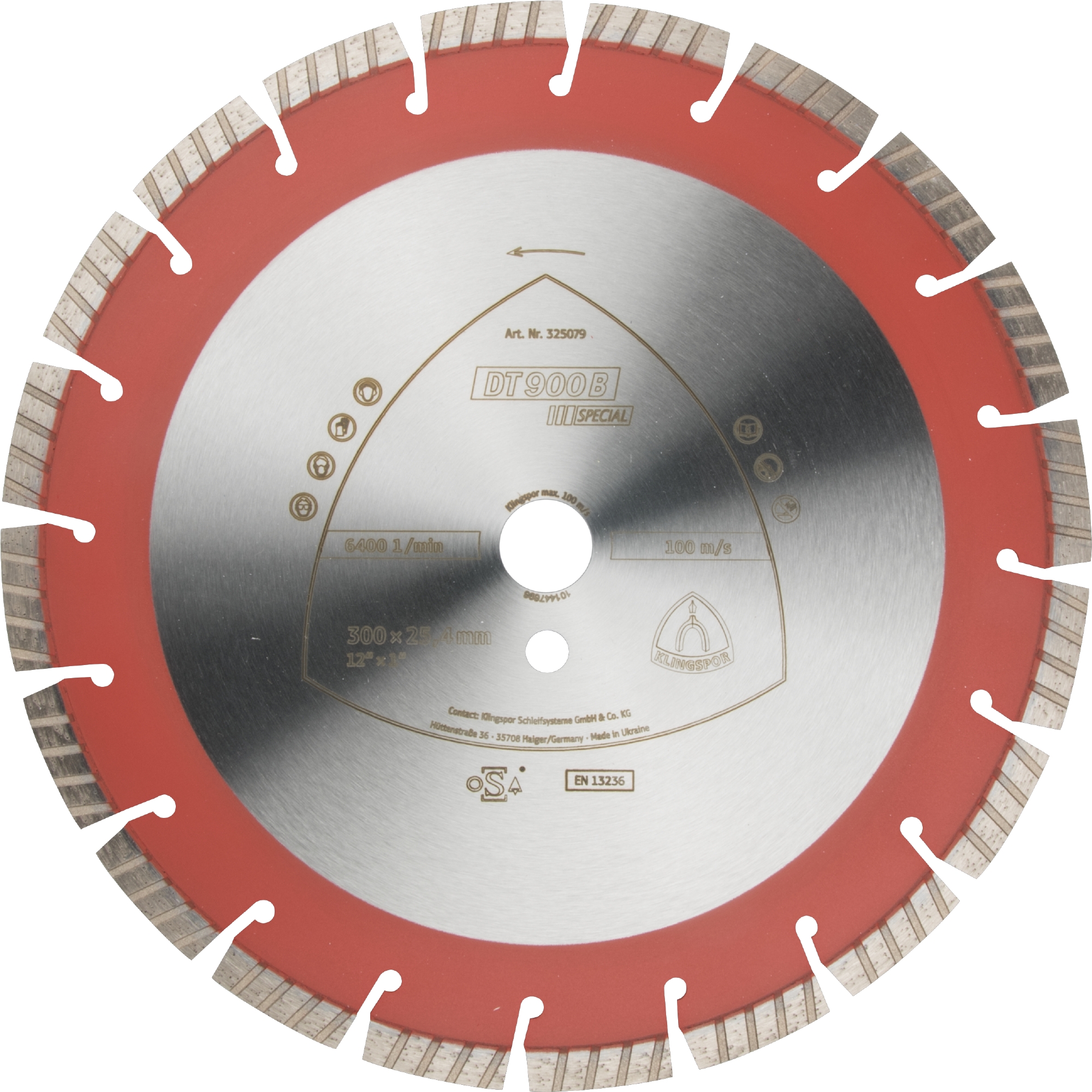 Disques à tronçonner diamantés DT SPECIAL DT900B S 350X3X20 22ST 12 KLINGSPOR - 325080