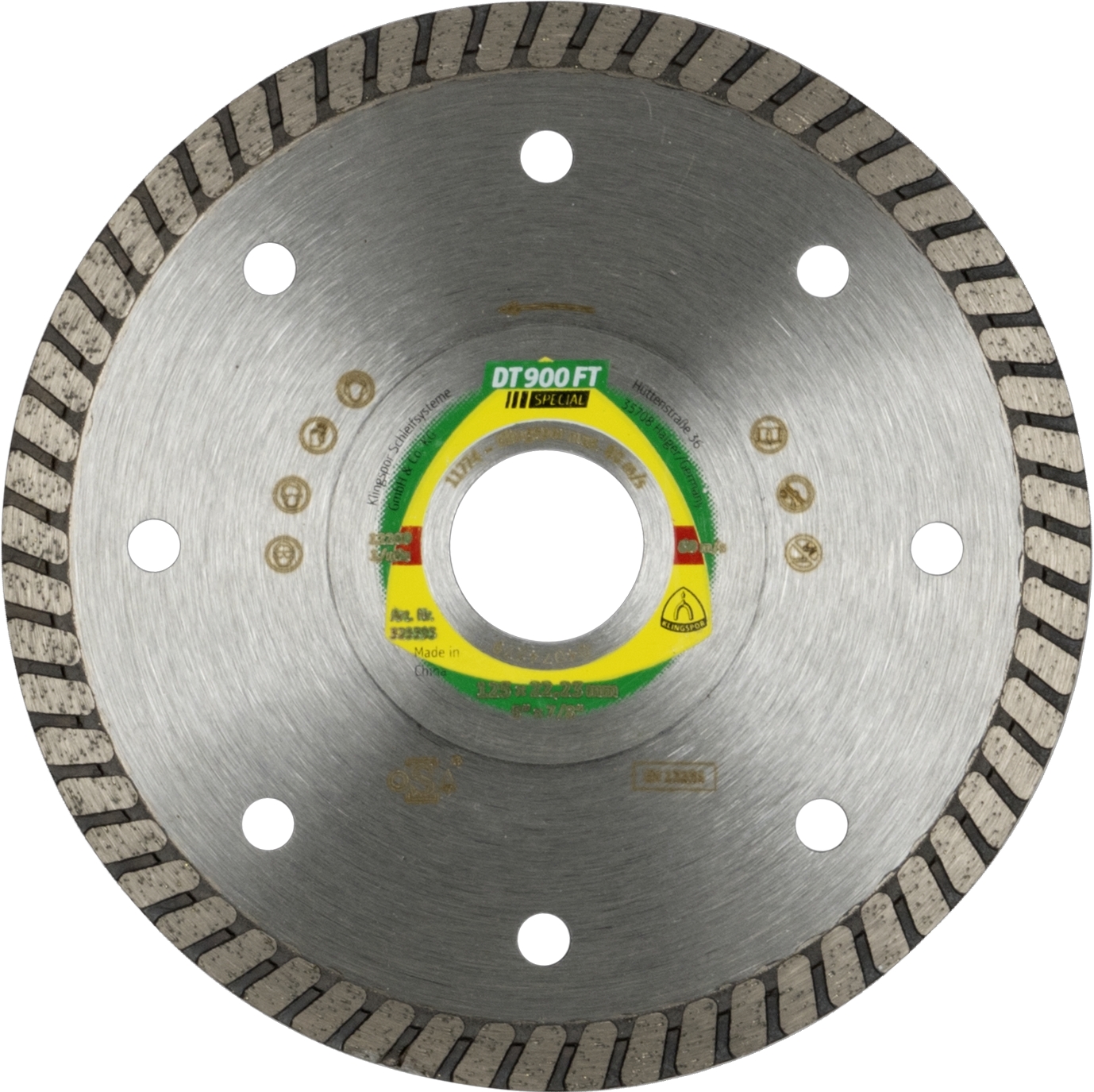 Disques à tronçonner diamantés DT SPECIAL DT900FT S 125X1,4X22,23 GRT 7 KLINGSPOR - 325393
