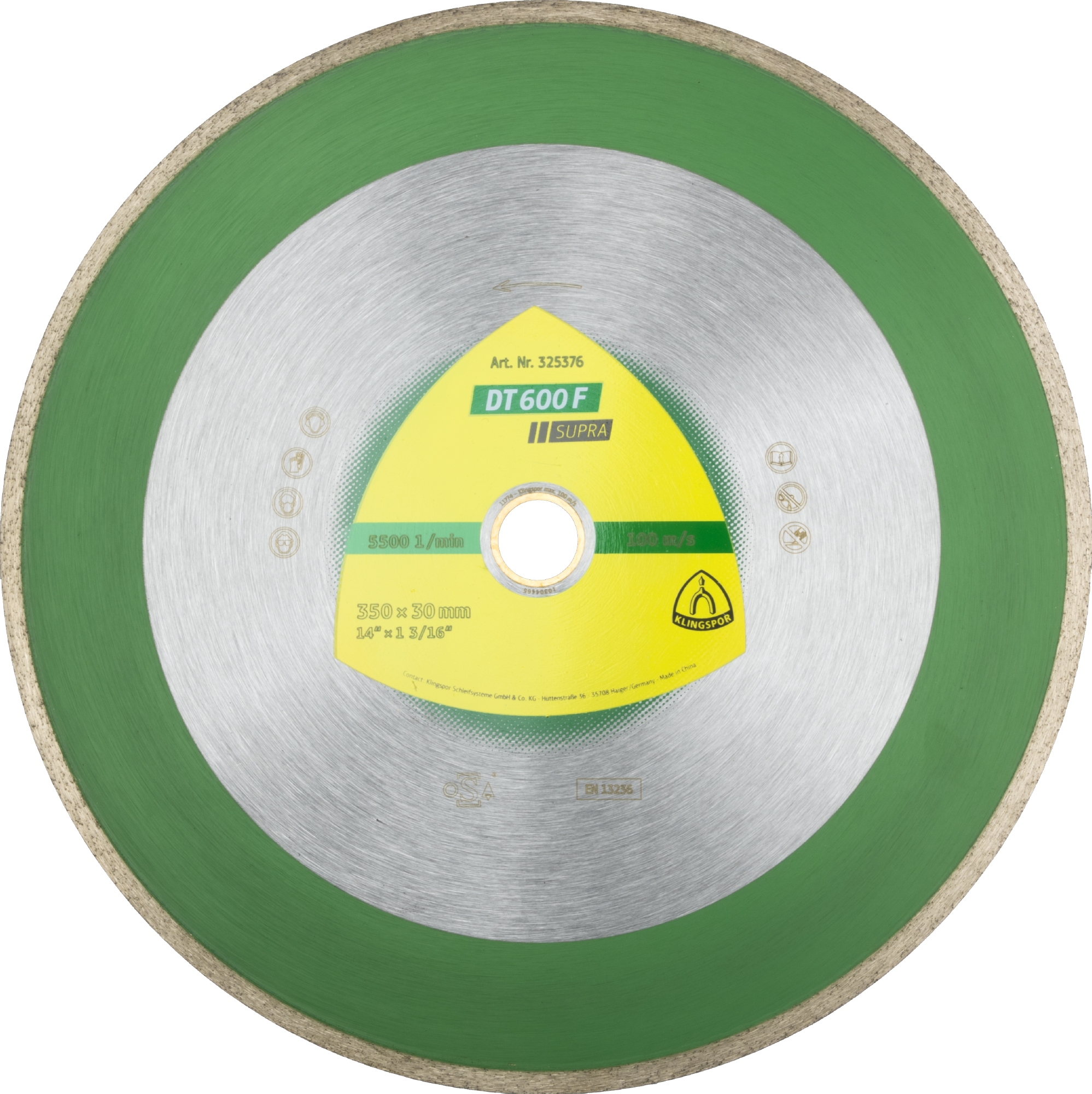 Disques à tronçonner diamantés DT SUPRA DT600F S 180X1,6X30 GR 7 KLINGSPOR - 325455
