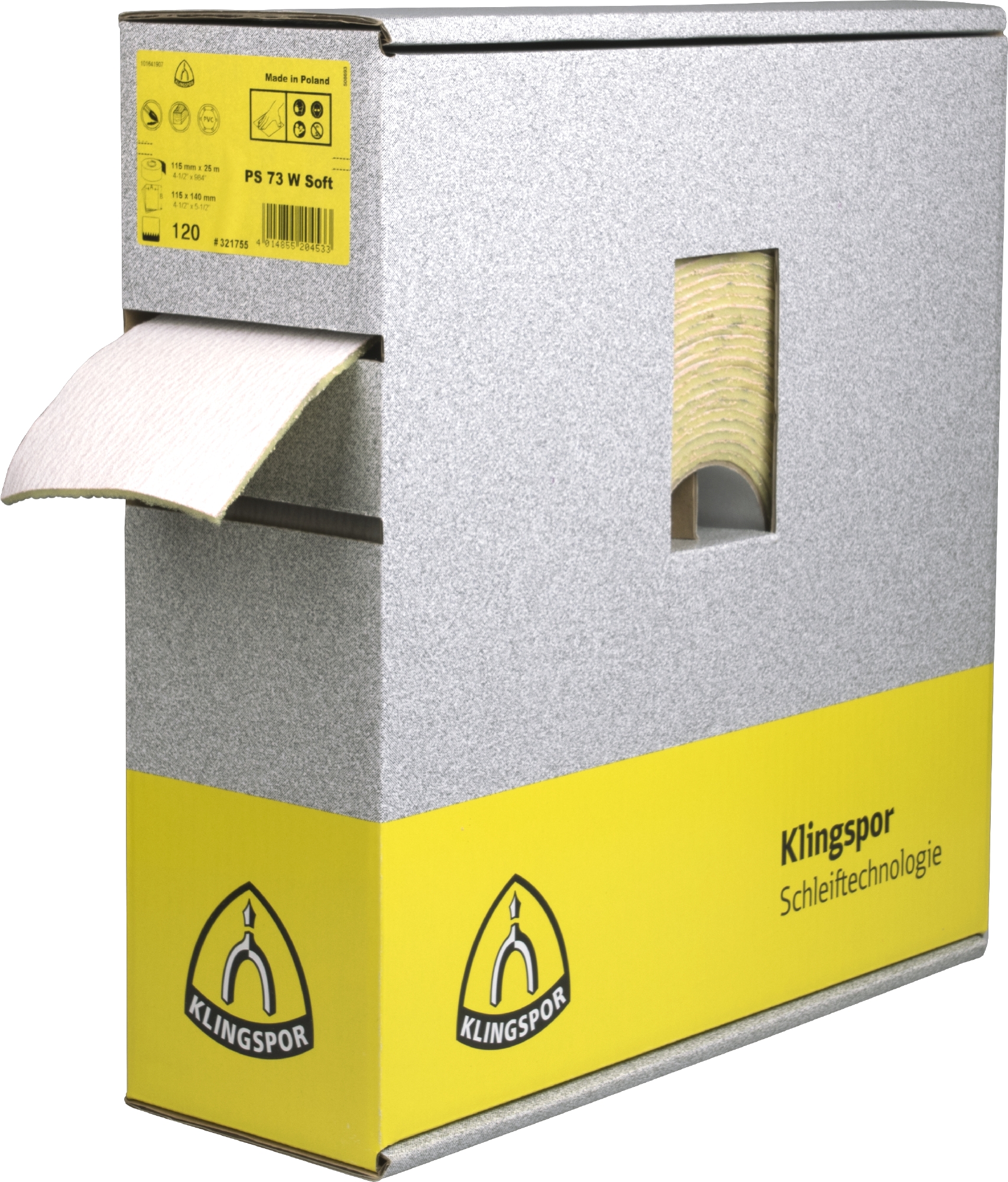 Rouleau abrasif RO PS73BWF 150 S 115X25000 140PERF KLINGSPOR - 325711