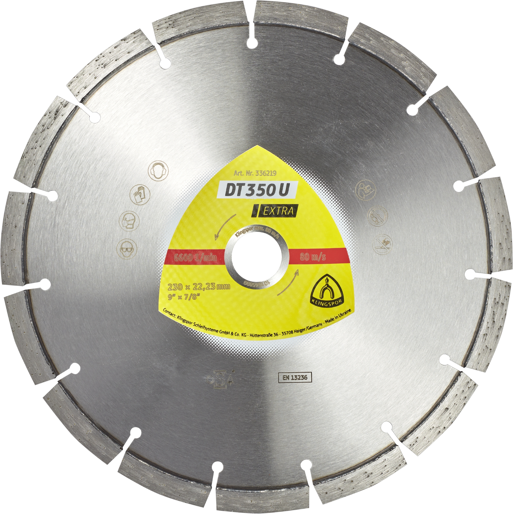 Disques à tronçonner diamantés DT EXTRA DT350U S 180X2,6X22,23 11S 10 KLINGSPOR - 336216