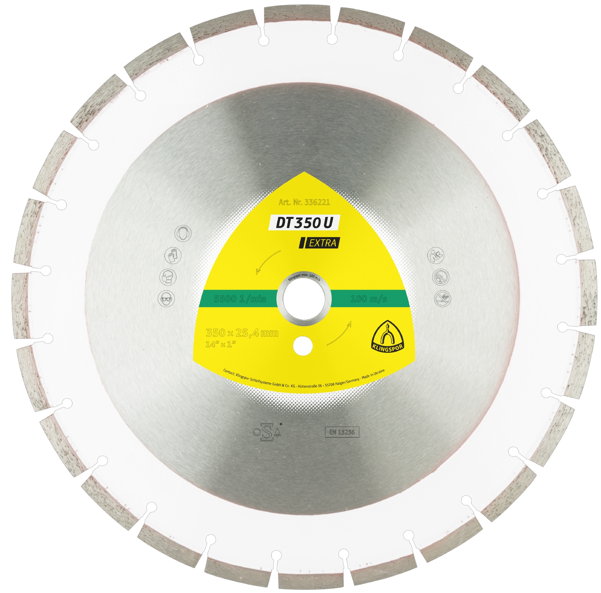 Disques à tronçonner diamantés DT EXTRA DT350U S 300X2,8X25,4 21S 10 KLINGSPOR - 336220