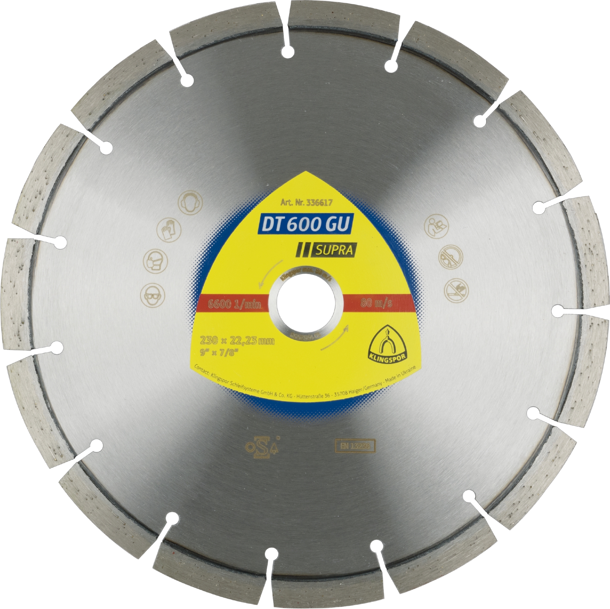Disques à tronçonner diamantés DT SUPRA DT600GU S 115X2,4X22,23 8S 10 KLINGSPOR - 336614