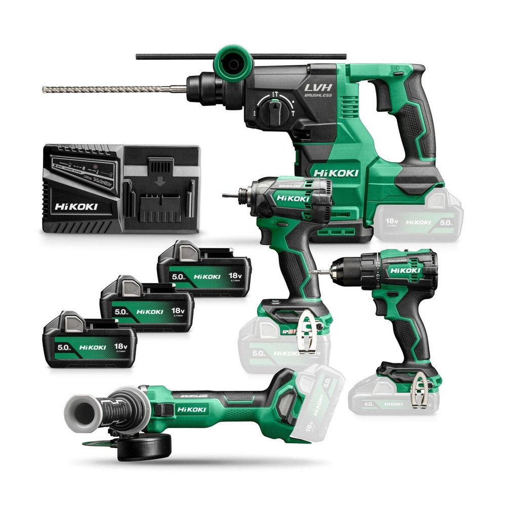 DS18DE PERCEUSE-Visseuse - BRUSHLESS - 70 Nm + DH1826DA PERFORATEUR - SDS PLUS - BRUSHLESS - 3,2J + WH18DC Visseuse à choc 1/4 