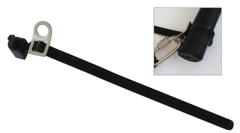 Kit 5 colliers plast. crantés vis de serrage +passant métal lg. 240 mm maxi 1 kg LEVAC - 3800RTLX2