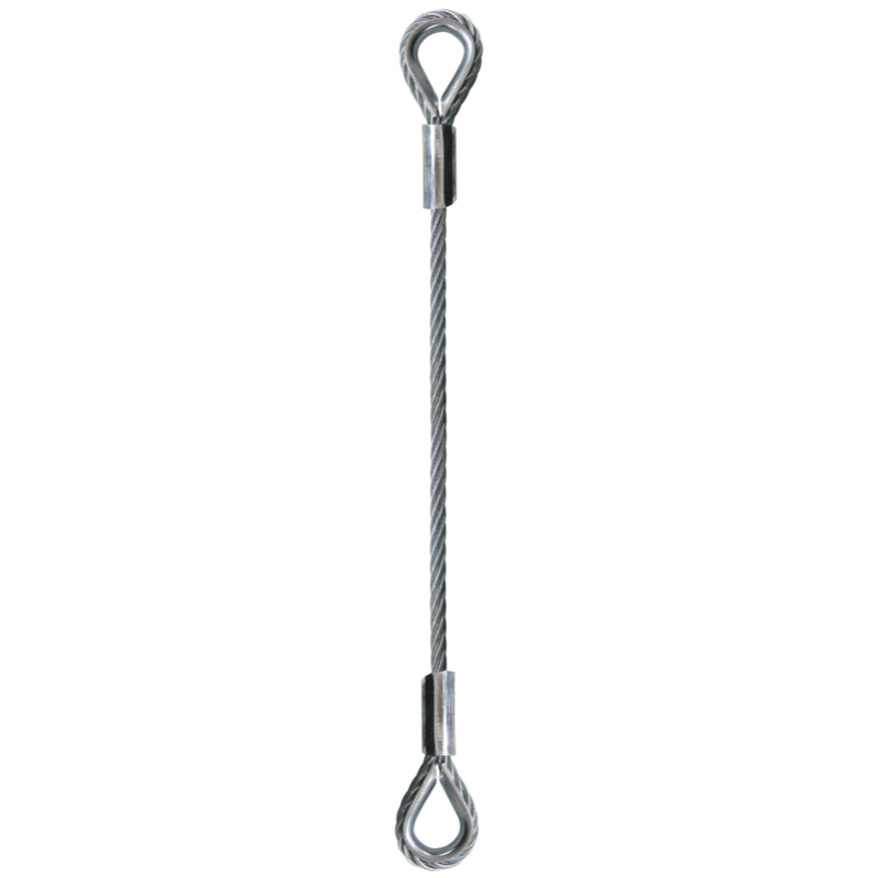 Câble de traction 2 boucles cossées d.22 mm rupture 30 t long 6 m LEVAC - 4701O-6