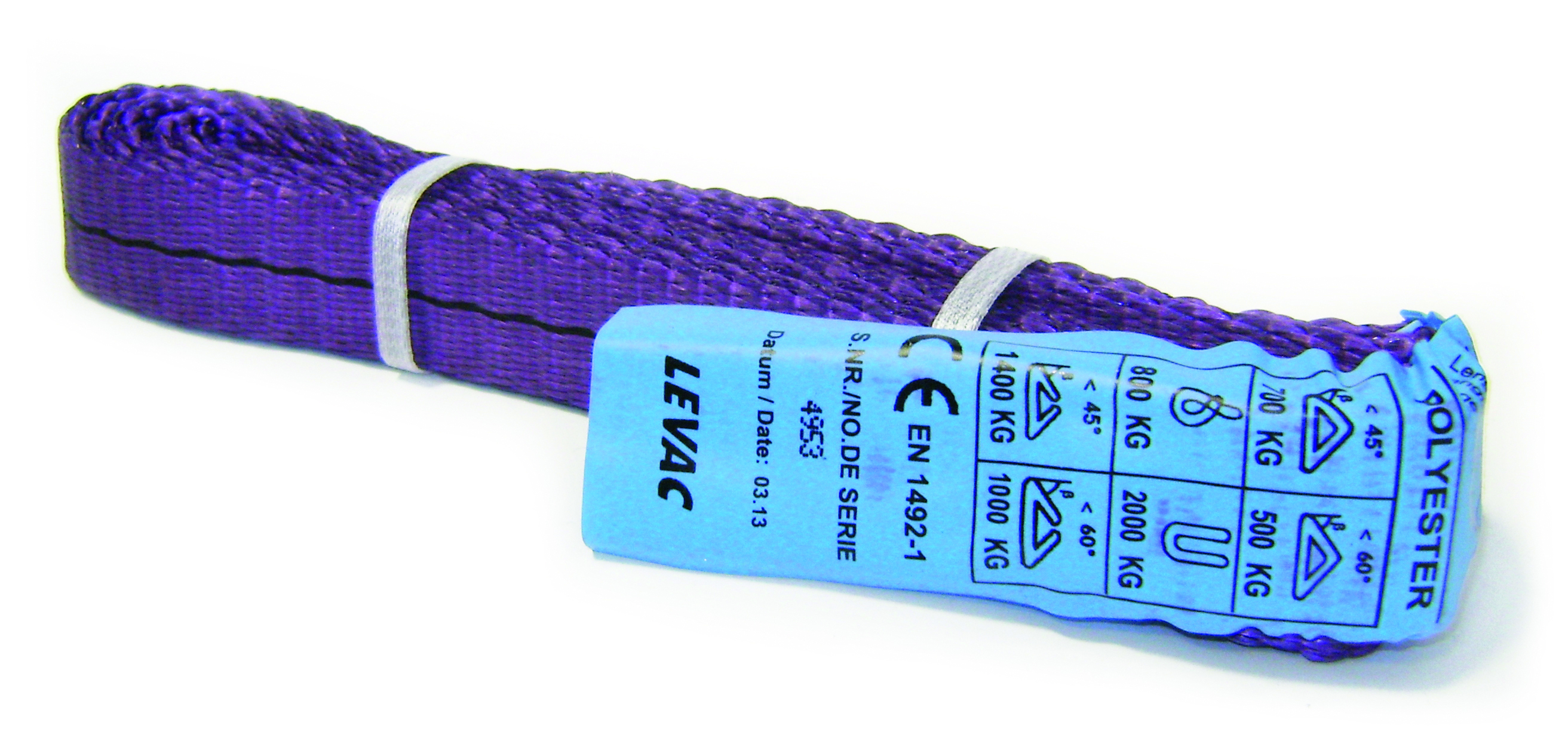 ÉLINGUE SANGLE SANS FIN 30 MM CHARGE 1T LONGUEUR 3M VIOLETTE LEVAC - 4815A300