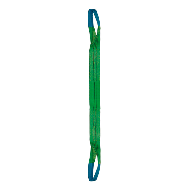 ÉLINGUE SANGLE DOUBLE 60 MM CMU 2 T VERTE BOUCLES REPLIÉES LG. 4,50 M LEVAC - 4822B45