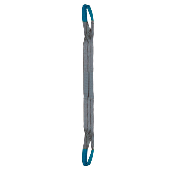 ÉLINGUE SANGLE DOUBLE 120 MM CMU 4 T GRISE BOUCLES REPLIÉES LG. 4,50 M LEVAC - 4822D45