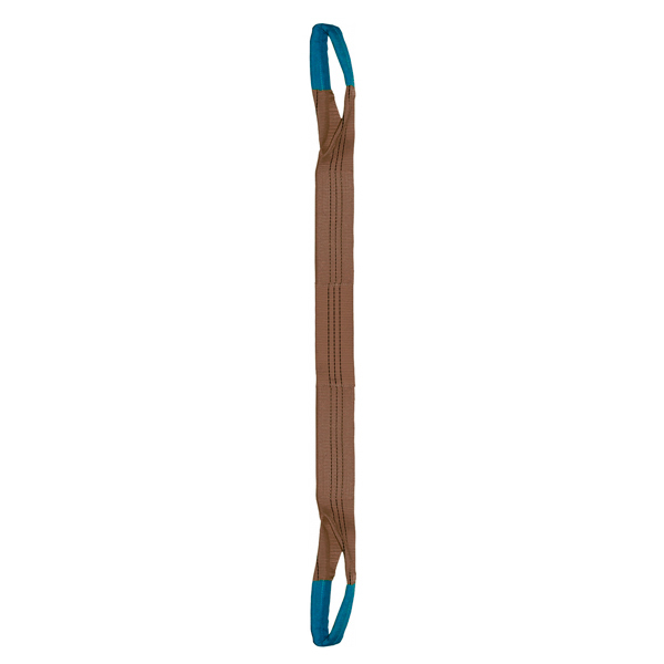 ÉLINGUE SANGLE DOUBLE 180 MM CMU 6 T MARRON BOUCLES REPLIÉES LG. 2,5 M LEVAC - 4822F25