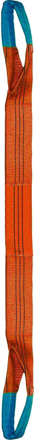 Élingue sangle double 300 mm cmu 10 t orange boucles repliées lg. 4 m LEVAC - 4822G40