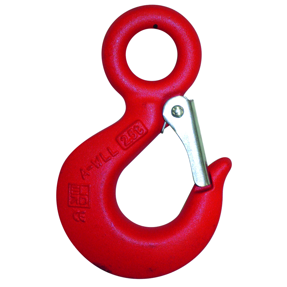 Crochet a oeil cmu 15 t acier allié avec linguet de sécurité LEVAC - 5120H