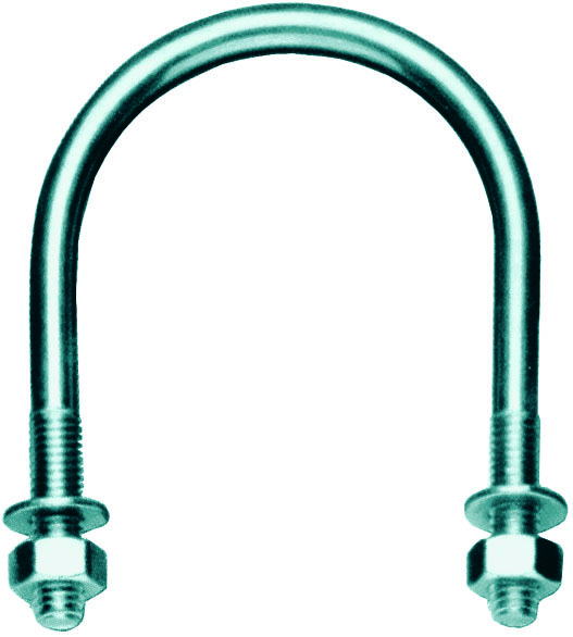 Étrier zingué série légere 3' d.8mm tube 89mm écrou +rondel. LEVAC - 5271KG