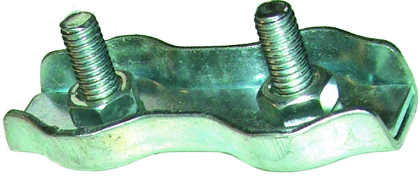 Serre-câble plat d.5 mm 2 boulons acier zingué LEVAC - 5280D