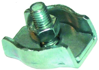 Serre-câble plat d.10 mm 1 boulon acier zingué LEVAC - 5281G