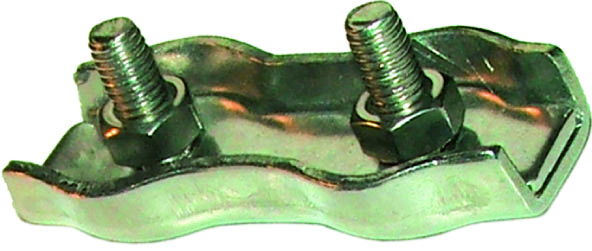 Serre-câble plat inox d.6 mm 2 boulons LEVAC - 5287E