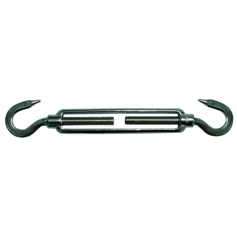 Tendeur inox d.6 mm 2 crochets swl 75 kg LEVAC - 5291B