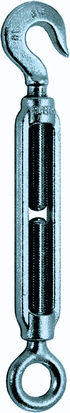 Tendeur zingué d.8 mm oeil + crochet cmu 95 kg LEVAC - 5327A