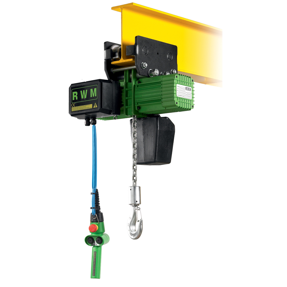 Palan électrique chaîne libre 125 kg 1 brin vitesse 1/4 m/mn levée 3 m RWM - 6053A14CS