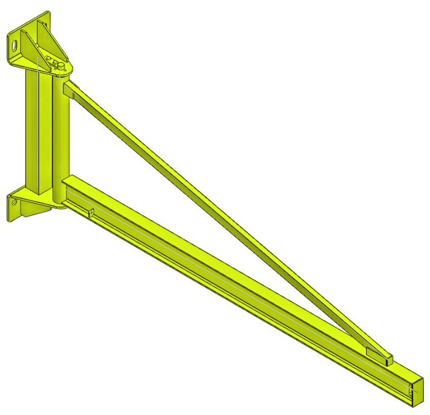 Potence murale portée 3 m cmu 500 kg triangulée rotation 180° LEVAC - 6126CT03