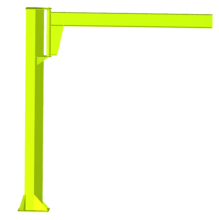 Potence sur fût h.s.f. 3 m cmu 150 kg portée 3 m inversée rotation 270° LEVAC - 6127AP03