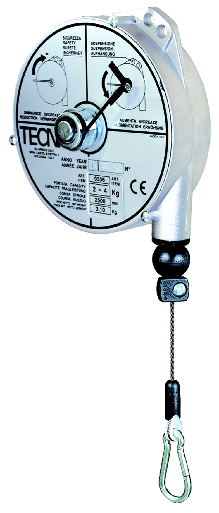 Équilibreur de charge 2-4 kg course 2,50 m sans cliquet LEVAC - 6300D