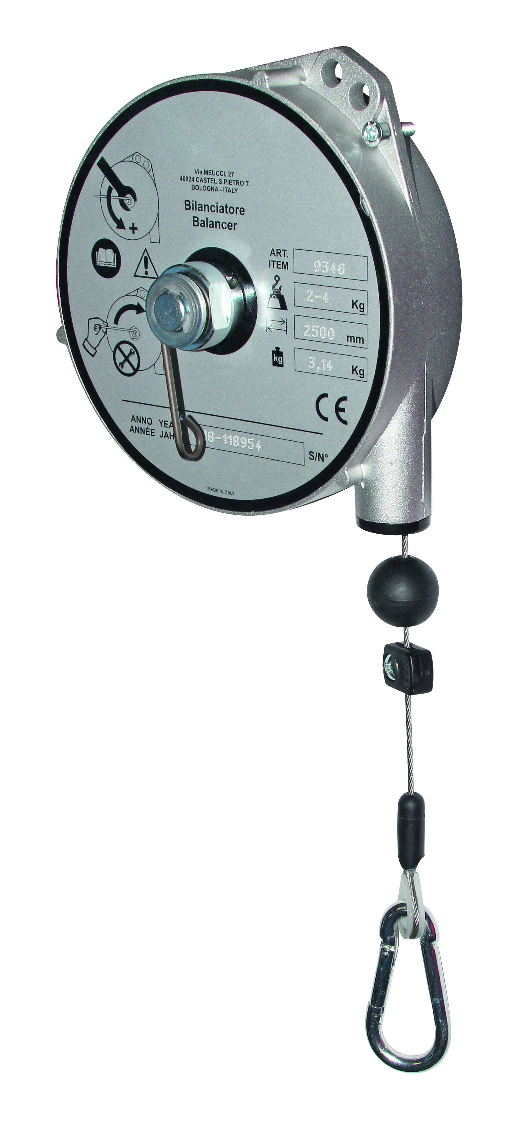 Équilibreur de charge 6-8 kg course 2,50 m avec cliquet LEVAC - 6300HC